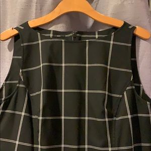 Checkered A-line dress with pockets